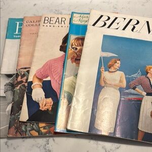 Vintage Knit Pattern books, set of 5, 1950s and 1970s